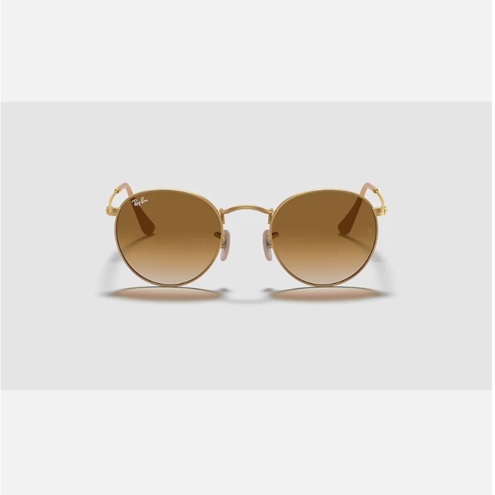 Ray Ban round metal gold sunglasses